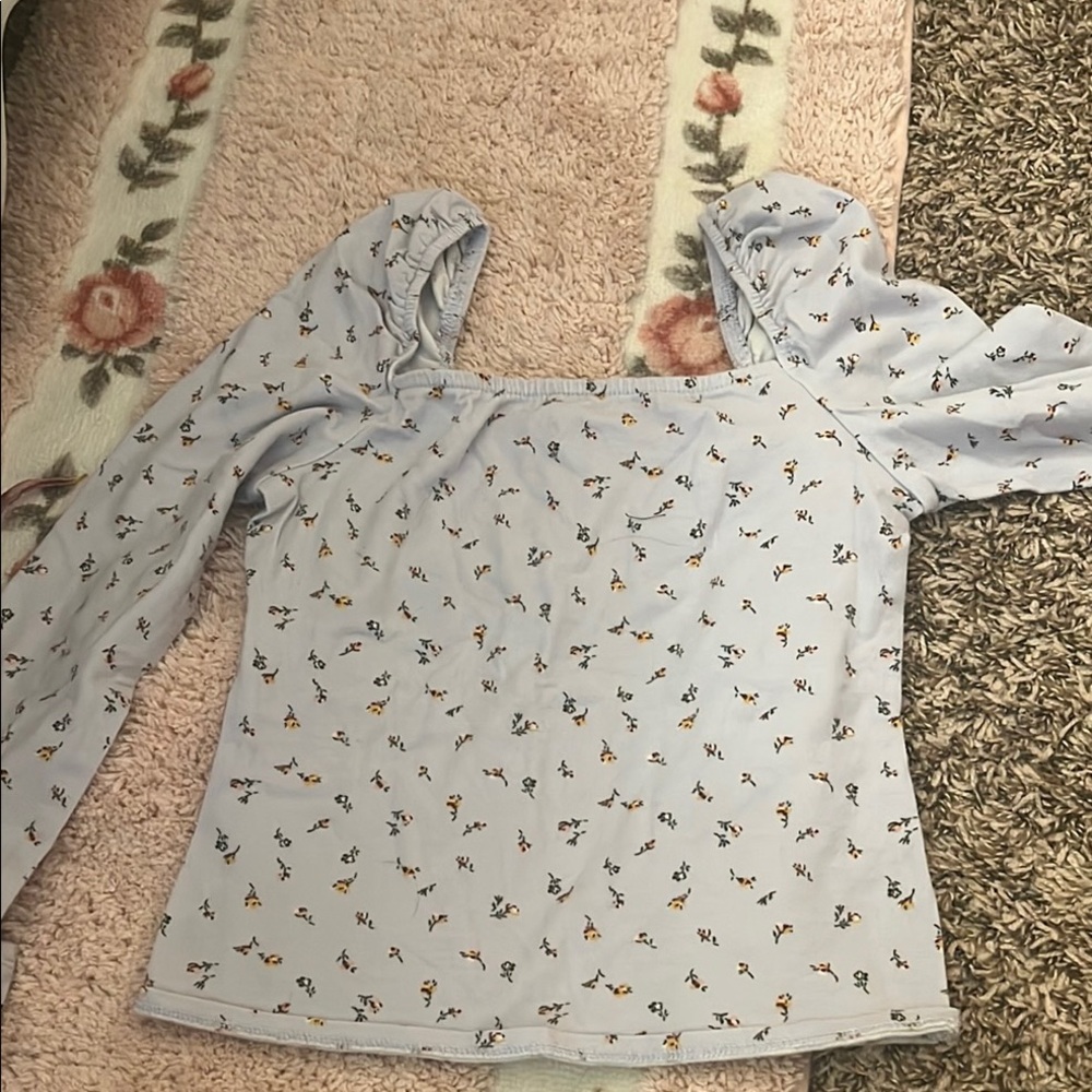 Floral Puff Sleeve Top